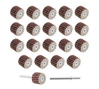 eMagTech Lot de 20 disques abrasifs grain 80 pour outils rotatifs avec manche long mandrin 13 x 12 x 3 mm