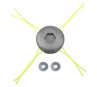 eMagTech Tête de débroussailleuse de Rechange Universelle en Aluminium argenté pour débroussailleuse avec entretoises en Corde en Nylon pour Jardin, pelouse, Patio