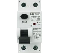 EMAT Interrupteur différentiel 2 pôles 63A 30mA type A (85002001)