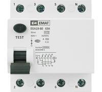 EMAT Interrupteur différentiel 4 pôles 63A 30mA type A (85002005)