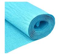 Emballage cadeau, Papier d'emballage multicolore 50x250cm, rouleau de papier crépon froissé, décoration florale DIY, cadeau(Brilliant blue)