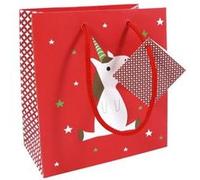 Emballage Cadeau - Sac 14 x 15 x 7.5 cm - Licorne Noël G