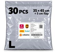 Emballage Colis Vinted Enveloppe Plastique Expedition Pochette Envoie Colis Avec Pochette Bordereau Expedition Sac Vetement Opaque Imperméable Autocollant Résistant Standart (Gris clair - 30 Pcs, L)