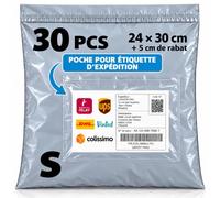 Emballage Colis Vinted Enveloppe Plastique Expedition Pochette Envoie Colis Avec Pochette Bordereau Expedition Sac Vetement Opaque Imperméable Autocollant Résistant Standart (Fumé - 60 Pcs, M)