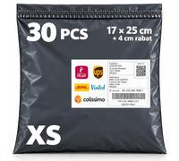 Emballage Colis Vinted Enveloppe Plastique Expedition Sac Envoie Colis Vinted Pochette Expedition Sans Porte Bordereau Sac Vetement Opaque Imperméable Autocollant Résistant (Fumé - 30 Pcs, XS)