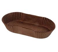 emballage garrigou 1000 caissettes calypso papier ingraissable - 104 x 40 + 25 mm - Fond brun - gâteaux éclair - boulangerie et pâtisserie - présention de gâteaux individuels