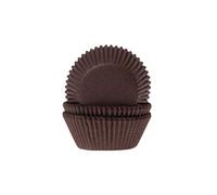emballage garrigou 1000 caissettes calypso papier ingraissable - 60 x 25 mm- Fond brun - gâteaux cupcake - boulangerie et pâtisserie - présention de gâteaux individuels