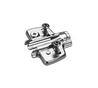 Embase à excentrique vis pour panneaux de particules prémontées HETTICH - Dist.0 mm - Acier nickelé - 9071670