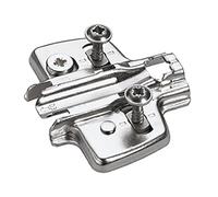 Hettich Hettich Plaque de montage croisée pour meubles 9075088 nickelée Quantité:1