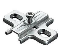 Embase cruciforme à visser type B2V3H 37x32mm réglable en hauteur 0mm finition argent - - B2V3H09/15