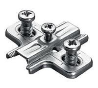 Embase cruciforme avec eurovis type B2VGH 37x32mm réglable en hauteur 0mm finition argent - SALICE - B2VGH09/17 Noir G