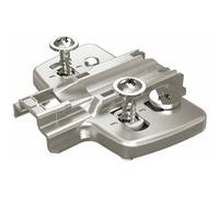 Embase cruciforme pour montage d'angle - avec vis et manchons - distance 5 mm - 1 pièce HETTICH