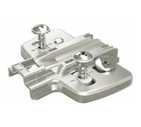 Embase cruciforme pour montage d'angle - avec vis prémontées - distance 1,5mm - 1 pièce HETTICH