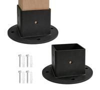 Embase de poteau 5,08x5,08 cm Support métallique carré robuste 5,08 x 5 | Support Garde-Corps Terrasse Pour tonnelles porches boîtes aux lettres pieds de table balcons clôtures