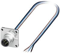 Embase mâle M12 pour capteurs/actionneurs Phoenix Contact SACC-SQ-M12MS-4CON-25F/0,5 1419991 Pôle: 4 Contenu: 1 pc(s)
