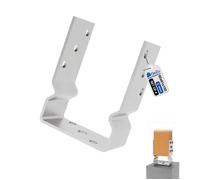 Embase Pied de Poteau en U GeZu Impex 81 x 150 mm Galvanisé à Chaud Support de Poteau U Lot de 4