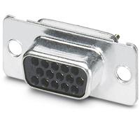 Embase SUB-D femelle 15 pôles Phoenix Contact 1655108 180 ° fût à souder 10 pc(s)