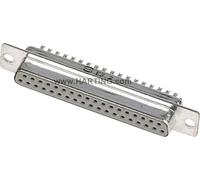 Embase SUB-D femelle 25 pôles HARTING 09670254715 180 ° fût à souder 1 pc(s)