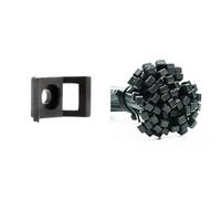 Embases à visser noir par 100 - Zenitech & ERKO 100 pièces d'attaches de câble professionnelles 100 x 2,5 mm Poignée d'attache de câble couleur noire, résistante à la température