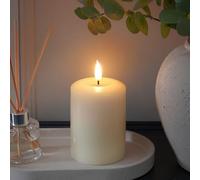Ember Candles Signature Bougie LED à piles scintillantes Ivoire 100 % cire véritable ultra réaliste sans flamme Design coulé à la main Minuteur de 6 heures pour une utilisation en intérieur sûre (sans