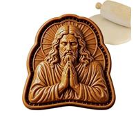 Embossed Mini Pie Mold - Praying Jesus Shape, Christmas Dough Press | Praying Jesus Shape Mini Pie Mold for Home Kitchen Bakery Gathering Snacks Fruit Dessert
