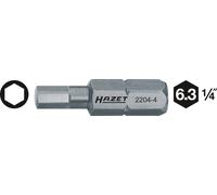 Embout 6 pans Sortie: 6 pans intérieurs 7 mm Hazet 2204-7 Entrainement: hexagone massif 1/4\ (6.3 mm) 1 pc(s)