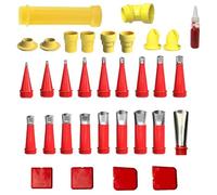 Embout Cartouche Silicone, 33Pcs Buse Applicateur Joint Silicone Set, Buses de Calfeutrage en Acier Inoxydable, Universel, Réutilisable, Canule Silicone pour Différents Pistolet Silicone