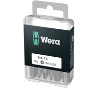 Embout cruciforme PH 1 Wera 05072400001 Acier à outils allié, extra-rigide Forme (embouts): D 6.3 10 pc(s)