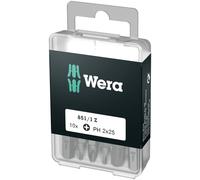 Embout cruciforme PH 1 Wera 05072400001 Acier à outils allié, extra-rigide Forme (embouts): D 6.3 10 pc(s)
