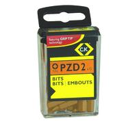 Embout cruciforme PZ 2 C.K T4562TIN-215 Acier Chrome-Vanadium TiN Forme (embouts): C 6.3 15 pc(s)