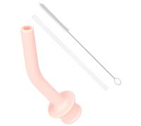 Embout d' de paille anti-fuite, pointe de paille type | Silicone Lot de brosses de nettoyage réutilisables, colorées et portées