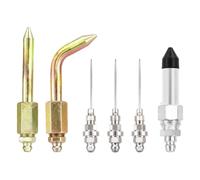 Embout d'aiguille à graisse 6 Pièces Graisseur Raccord Droit Adaptateur | Buses à aiguille pour graisse Pour pick-ups, tracteurs, camions, quads, véhicules, remorques, camping-cars,