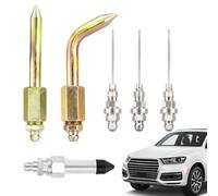 Embout d'aiguille à graisse 6 Pièces Graisseur Raccord Droit Adaptateur | Buses Droites À Embout De Graisse Pour Pick-up Tracteur Camping-car Et Déplacements Quotidiens