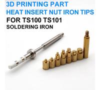 Embout de fer à souder TS100 TS101, écrou d'insertion thermique, tête de filetage interne M2-M8, insertion d'écrou thermofusible en laiton 8PCS Nut