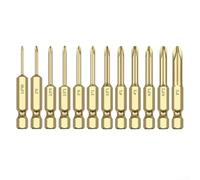 Embout de tournevis cruciforme doré, tige hexagonale 6,35 mm, 50 mm, pour perceuse électrique, pour perceuse électrique PH00 PH0 PH1 PH2 (1/4 x 50 x 4,5 x PH2)