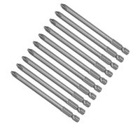 Embout de tournevis cruciforme Kruiskop, profil PH2, longueur 100 mm, douille hexagonale de 1/4", pointe de perçage cruciforme magnétique - (utilisation : pour clés à chocs performantes)