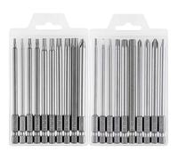 Embout de Tournevis Long 20pcs,Embouts de Vissage Magnetique,Torx T8-T40,Hexagonal H2-H6,Phillips PH1 PH2,PZ PZ2,Plats 5mm,1/4""Hex