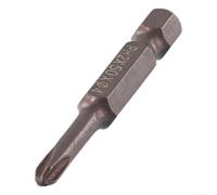 Embout de tournevis PH2 de 50 mm à tige hexagonale de 6,35 mm très résistant pour la torsion pour zone d'outils à main professionnels (PH2 x 50 x 4)