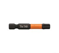 Embout de tournevis T10-T40 50 mm de long avec tige hexagonale en alliage d'acier et tête magnétique pour perceuses manuelles électriques, outils de quincaillerie, finition argentée (T40)