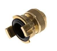 Embout de tuyau 19 mm (3/4'') GEKA Coupleur en laiton pour tuyau d'arrosage Écrou union