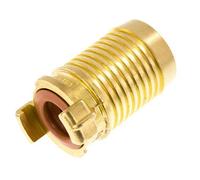 Embout de tuyau 38 mm (1 1/2'') GEKA Coupleur en laiton pour tuyau de jardin KTW