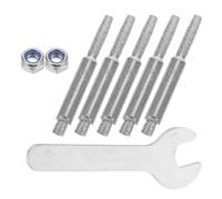 Embout Diamant 4mm pour Affûtage Manuel de Chaîne Tronçonneuse | Grain Diamanté Argenté, Têtes Réglables, Fonctionnement sans Électricité, avec Écrous et telier ou Extérieur