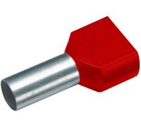 Embout double d'extrémité de câble Cimco 18 2406 1 mm² x 8 mm partiellement isolé rouge 100 pc(s)