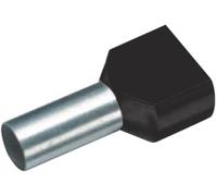 Embout double d'extrémité de câble Cimco 18 2410 1.5 mm² x 8 mm partiellement isolé noir 100 pc(s)