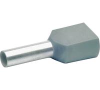 Embout double d'extrémité de câble Klauke 87412 4 mm² x 12 mm partiellement isolé gris 100 pc(s)