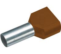 Embout double d'extrémité de câble Vogt Verbindungstechnik 470814D 10 mm² x 12 mm partiellement isolé marron 100 pc(s)