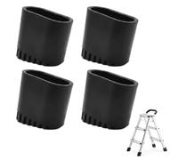 Embout Escabeau Rechange, Pied Escabeau Rechange, 4 Pcs Embout Caoutchouc pour Echelle Rechange, Patin Antidérapant 20x40 mm Semelle Oblique Renforcée, Protège Sol Échelles Chevrons Télescopiques
