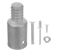 Embout Fileté de Remplacement en Alliage D'aluminium Argenté, 22 MM | Adaptateur de Manche à Balai Métallique, Montage Rapide, Réduit le Jeu, pour Balais à Poussière et Plafond