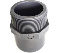 Embout Filleté 50mm 5cm male à coller vers filetage à visser 2"" PVC Pression Piscine