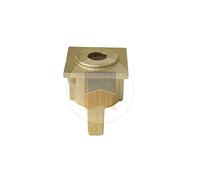 Embout percéà pattes 40x40 pour tubes épaisseur 2. - Cupro Brut, Diamètre de l'axe (mm) : 12